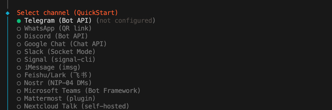 选择 Telegram